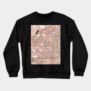 Mesa Map Pattern in Soft Pink Pastels Crewneck Sweatshirt